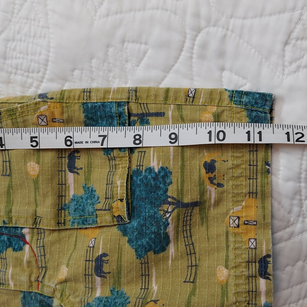 Matilda Jane "Don't Fence Me In" Green Farm Boy Shorts, Adjustable Waist Size 2T - Picture 8 of 8